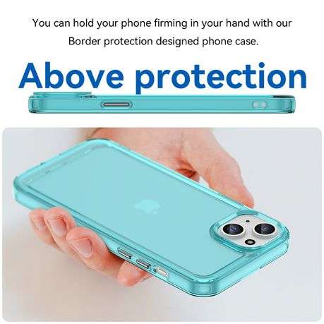 Candy Series Clear Cover for iPhone 15 Plus Shockproof Case