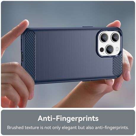 Carbon Fiber Design Cover for iPhone 15 Pro Max Shockproof Case