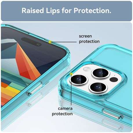 Candy Series Clear Cover for iPhone 15 Pro Max Shockproof Case