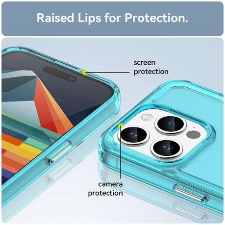 Candy Series Clear Cover for iPhone 15 Pro Shockproof Case