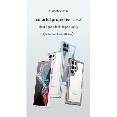 Shockproof Candy Clear Cover for Galaxy S22 Ultra