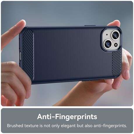 Carbon Fiber Design Cover for iPhone 15 Plus Shockproof Case