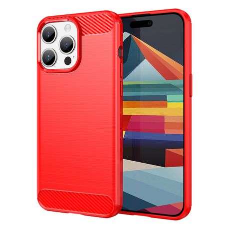 Carbon Fiber Design Cover for iPhone 15 Pro Max Shockproof Case