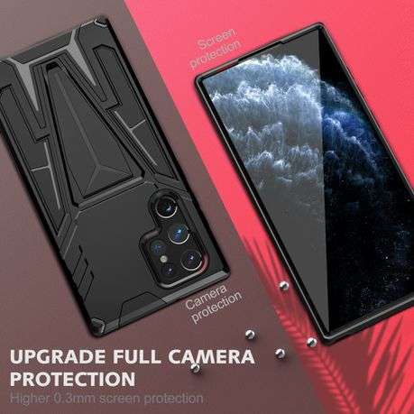 V-Armor Shockproof Kickstand Cover for Galaxy S22 Ultra