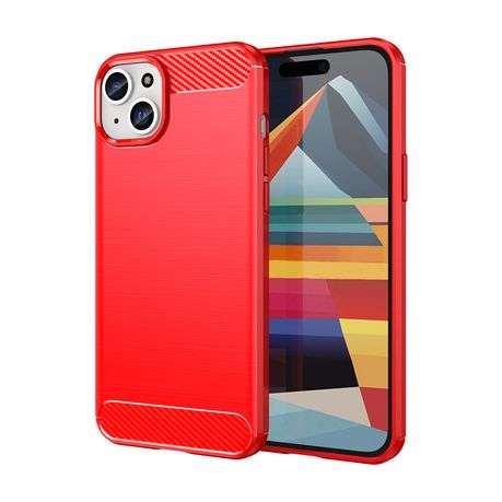 Carbon Fiber Design Cover for iPhone 15 Plus Shockproof Case