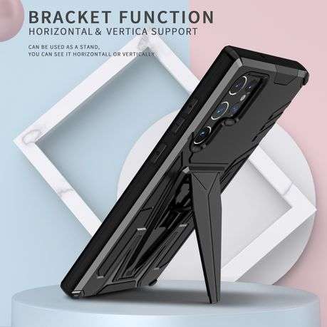 V-Armor Shockproof Kickstand Cover for Galaxy S22 Ultra