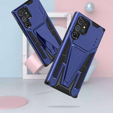 V-Armor Shockproof Kickstand Cover for Galaxy S22 Ultra