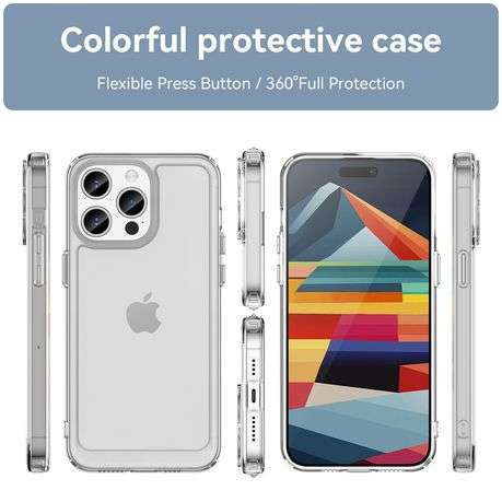 Candy Series Clear Cover for iPhone 15 Pro Max Shockproof Case