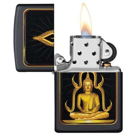 Zippo - Black Matte Buddha