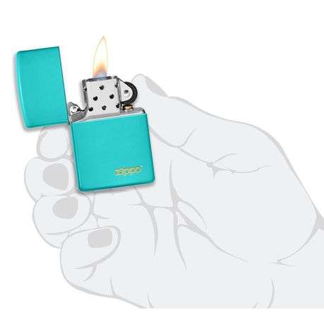 Zippo - Classic Flat Turquoise Zippo Logo
