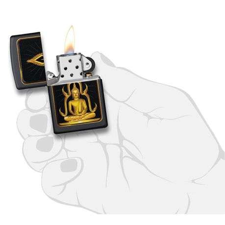 Zippo - Black Matte Buddha