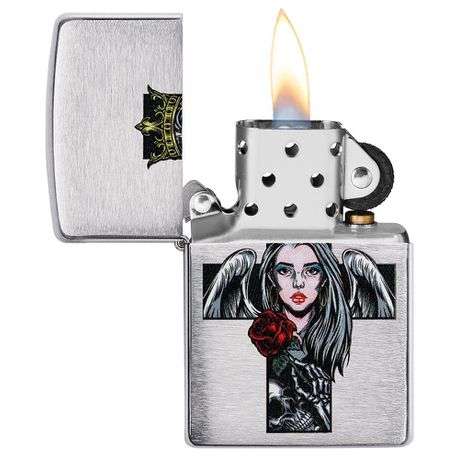 Zippo - Cross, Queen and Skull Design