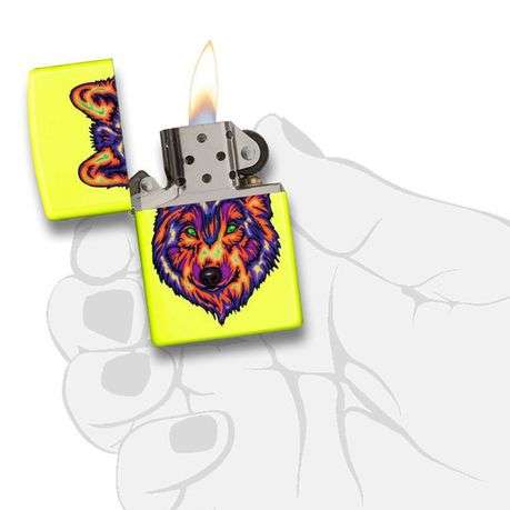 Zippo Lighter - 28887 Wolf Design