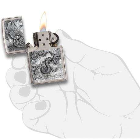 Zippo Lighter - Eagle vs Snake