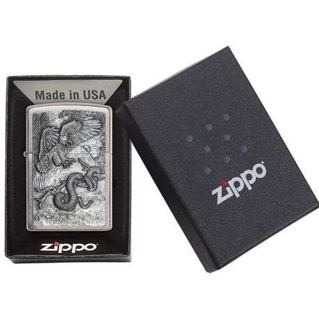 Zippo Lighter - Eagle vs Snake