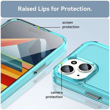Candy Series Clear Cover for iPhone 15 Shockproof Case