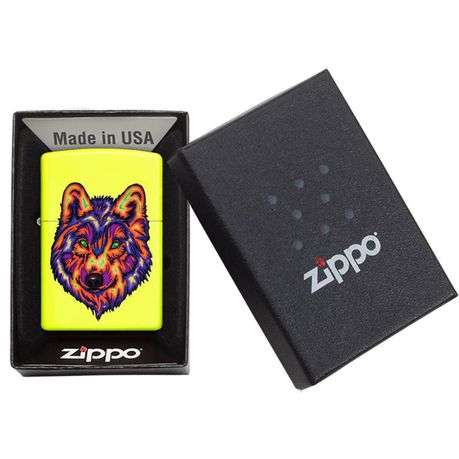 Zippo Lighter - 28887 Wolf Design