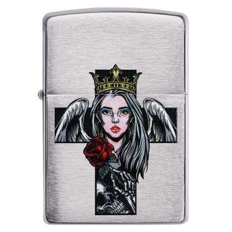 Zippo - Cross, Queen and Skull Design