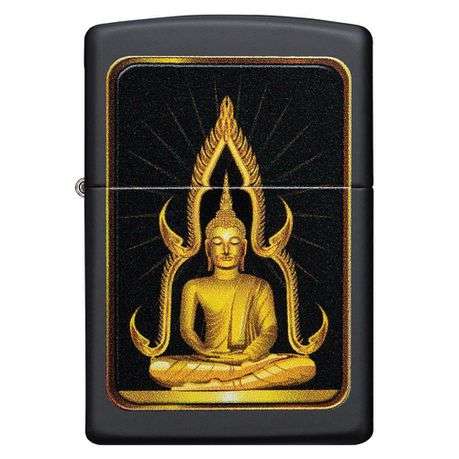 Zippo - Black Matte Buddha