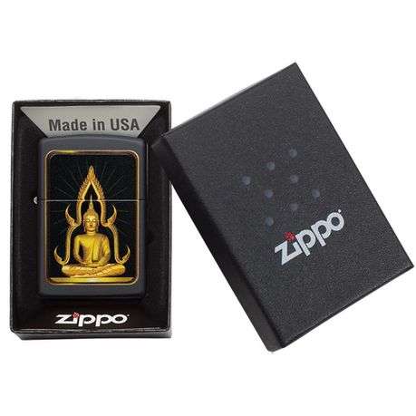 Zippo - Black Matte Buddha