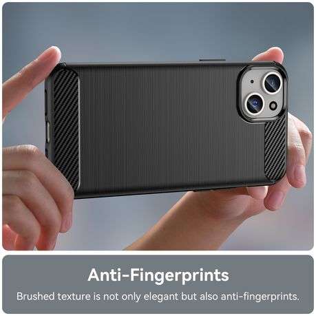 Carbon Fiber Design Cover for iPhone 15 Plus Shockproof Case