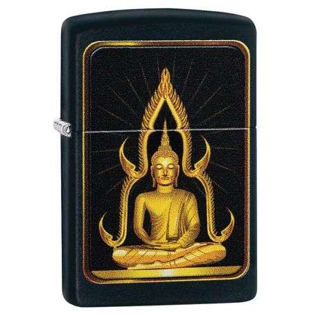 Zippo - Black Matte Buddha