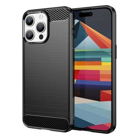 Carbon Fiber Design Cover for iPhone 15 Pro Max Shockproof Case
