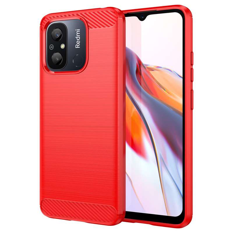 Redmi 12C Shockproof Carbon Fiber Design Cover