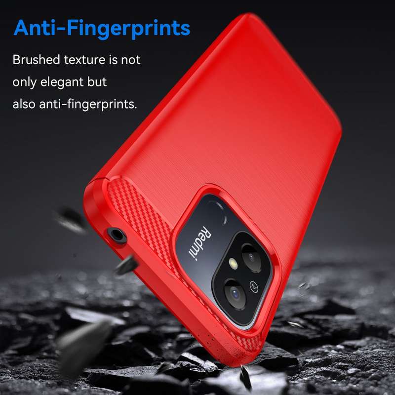 Redmi 12C Shockproof Carbon Fiber Design Cover
