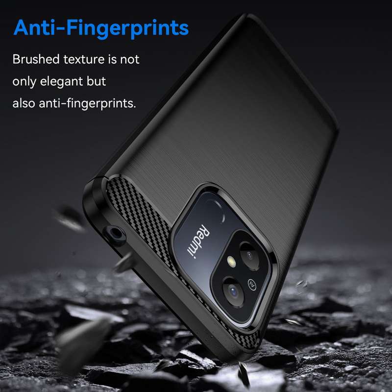 Redmi 12C Shockproof Carbon Fiber Design Cover