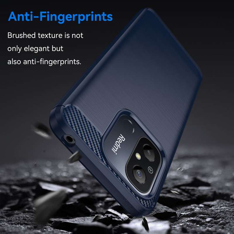 Redmi 12C Shockproof Carbon Fiber Design Cover