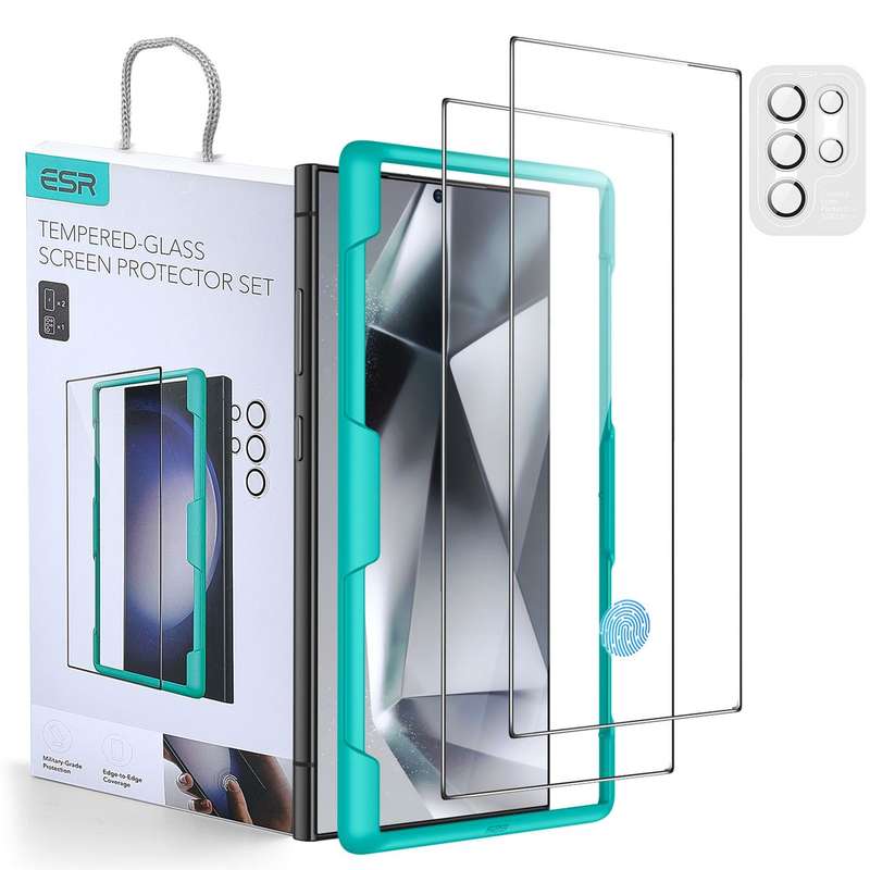 ESR Tempered Glass Screen & Camera Lens Protectors Set For Galaxy S24 Ultra