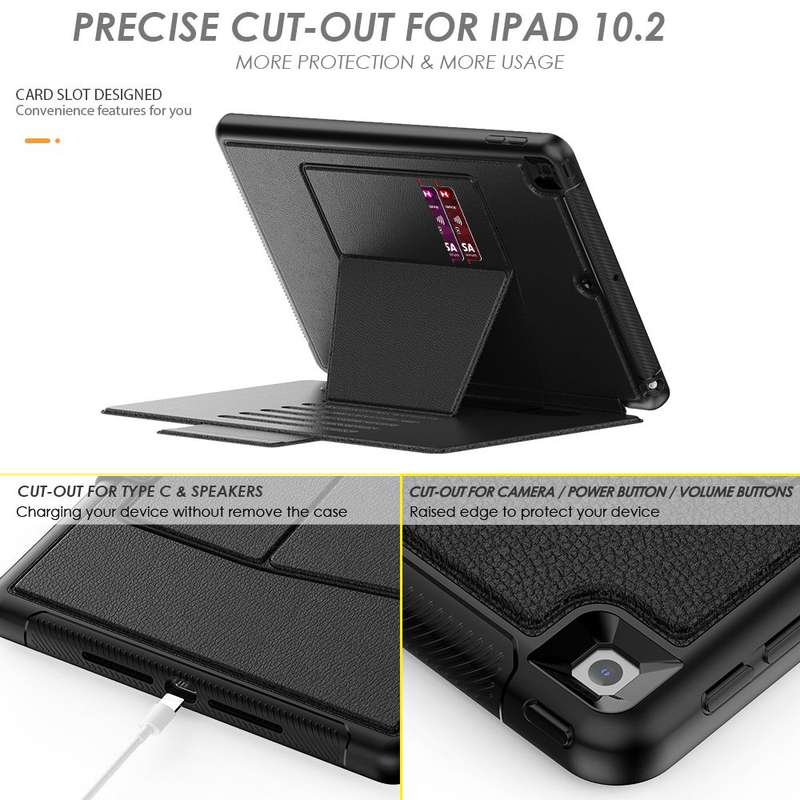 CellTime LeatherBlazer ShockProof Rugged Cover for iPad 9th Gen /8/7 Gen 10.2 inch