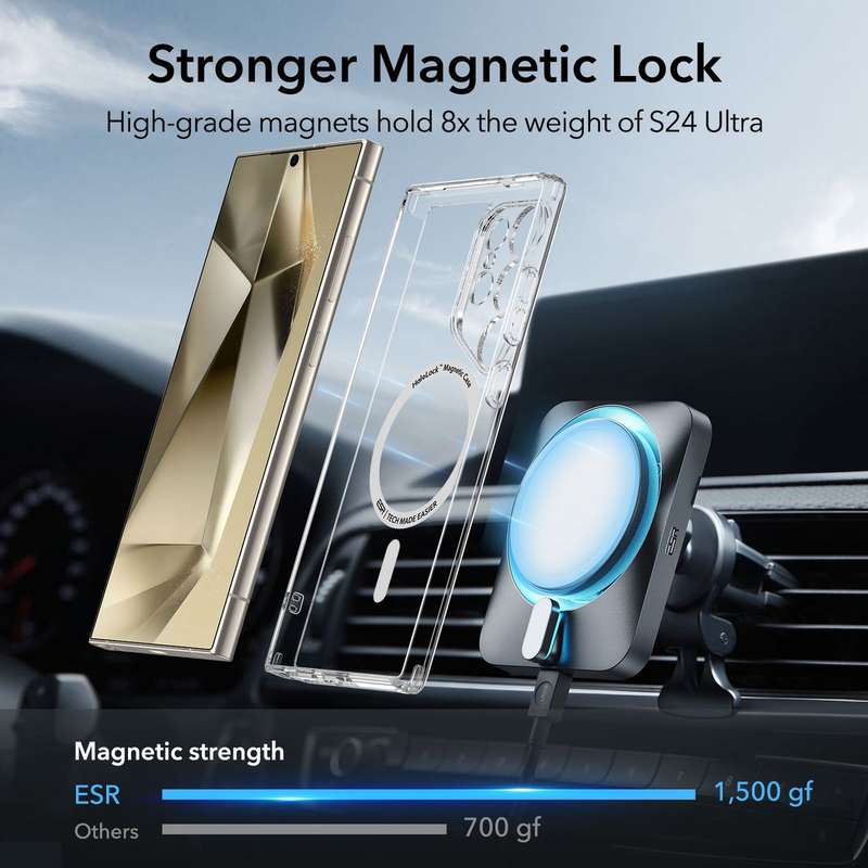 ESR Classic Hybrid MagSafe Case (HaloLock) for Galaxy S24 Ultra