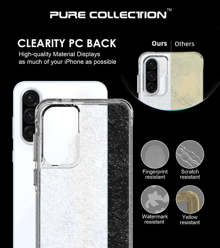 Pure Glitter Cover for Samsung Galaxy A36 Shockproof Case