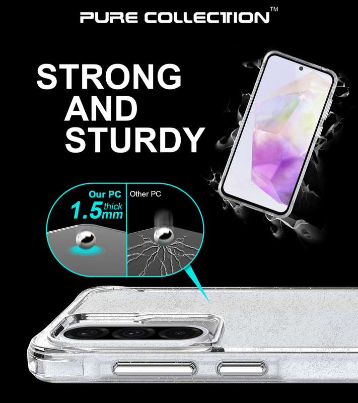 Pure Glitter Cover for Samsung Galaxy A36 Shockproof Case