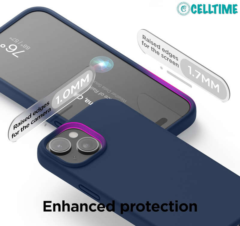 Thickened Design Silicone Cover for iPhone 15 Series Shockproof Case