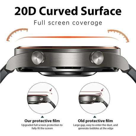 Garmin Vivoactive 4 Tempered Fiber Glass Screen Guard - 2 Pack