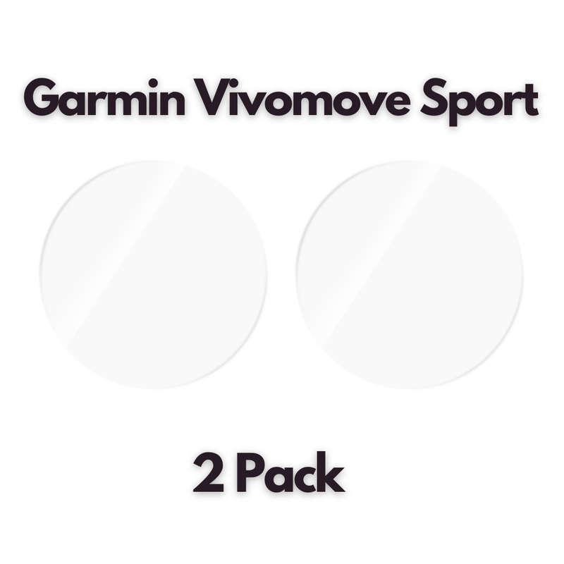 Garmin Vivomove Sport Tempered Glass Screen Guard - 2 Pack