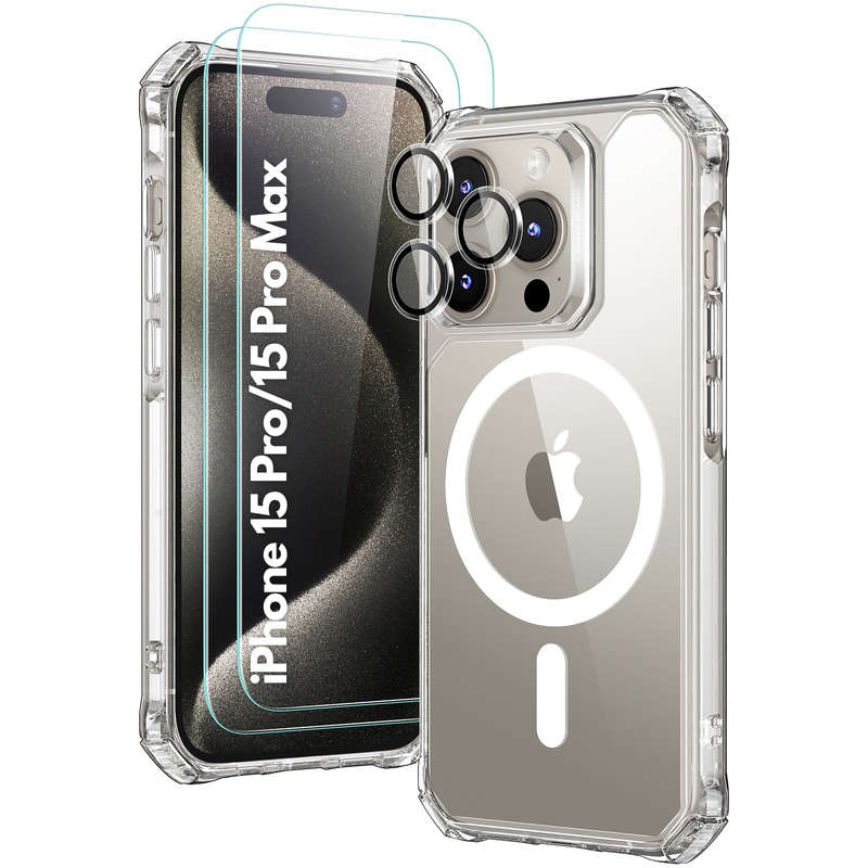 ESR iPhone 15 Pro / 15 Pro Max Air Armor MagSafe Cover & Protector Set