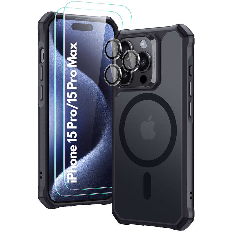 ESR iPhone 15 Pro / 15 Pro Max Air Armor MagSafe Cover & Protector Set