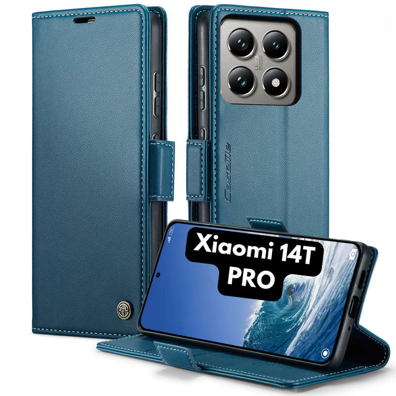 Retro Flip Leather Wallet Cover for Xiaomi 14T Pro