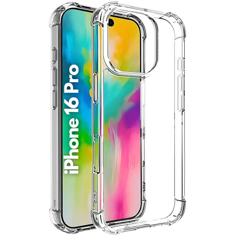 Clear Shock Resistant Case Armor Cover for iPhone 16 Pro