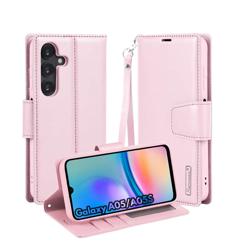 Hanman Classic Flip Leather Wallet Cover for Galaxy A05 / A05S