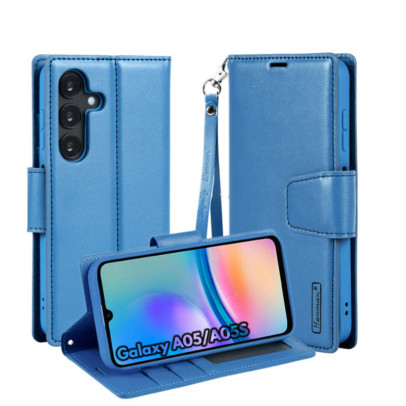 Hanman Classic Flip Leather Wallet Cover for Galaxy A05 / A05S