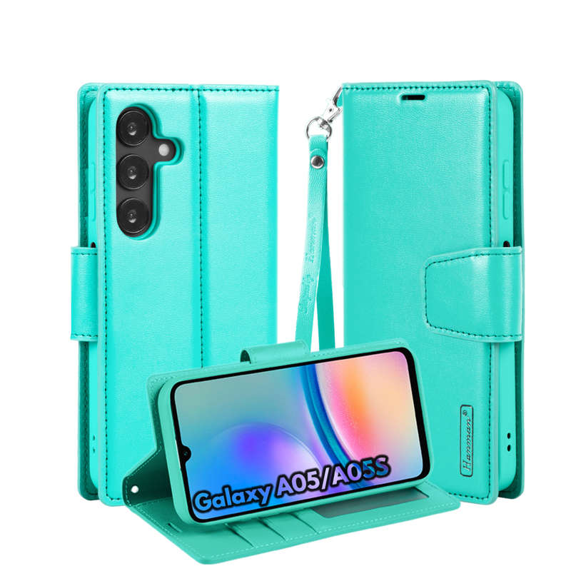 Hanman Classic Flip Leather Wallet Cover for Galaxy A05 / A05S