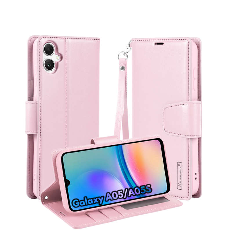 Hanman Classic Flip Leather Wallet Cover for Galaxy A05 / A05S
