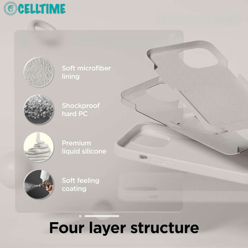 Thickened Design Silicone Cover for iPhone 15 Series Shockproof Case