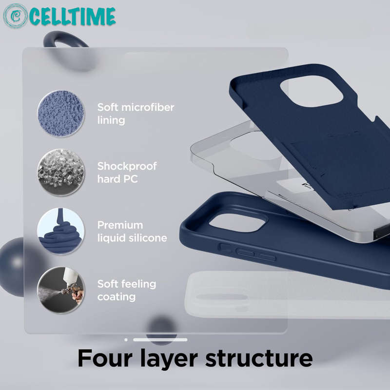 Thickened Design Silicone Cover for iPhone 15 Series Shockproof Case