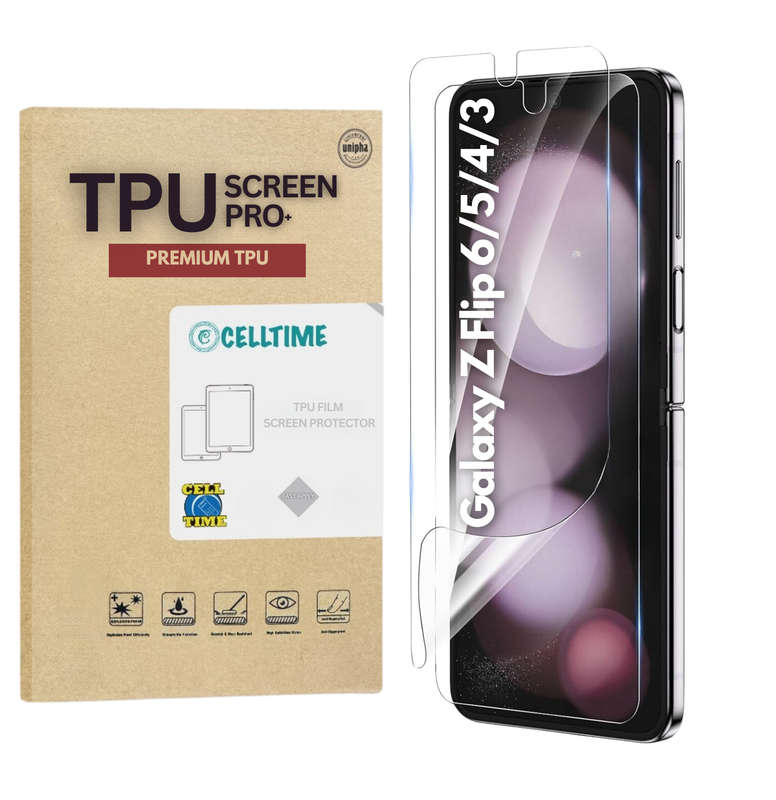 TPU Film Screen Protector for Galaxy Z Flip 6 / 5 / 4 / 3 - 2 Pack